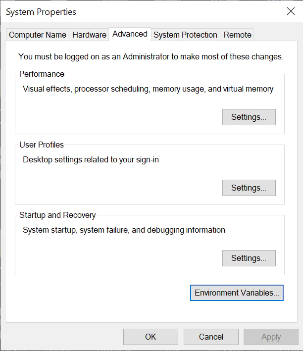 Environment Variables