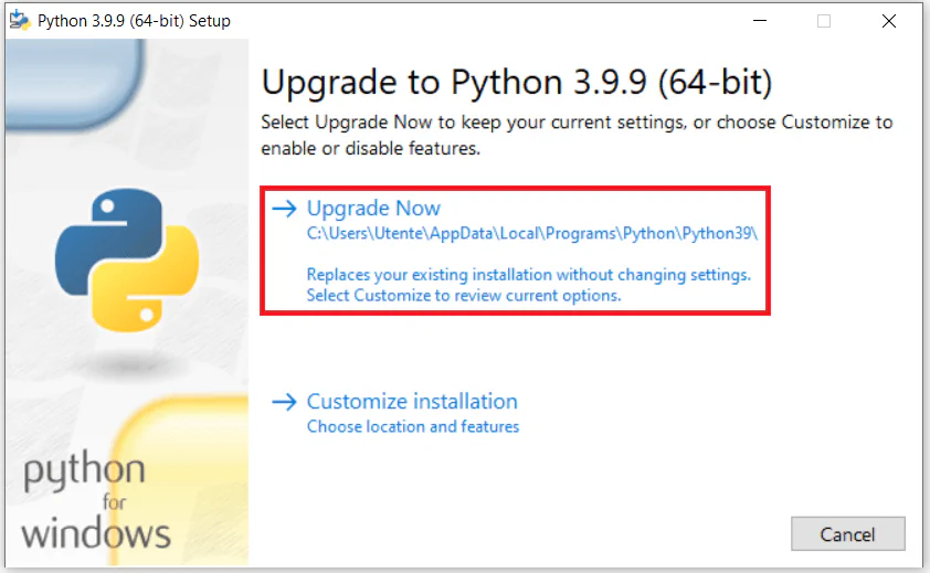 Upgrade Python